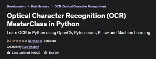 Optical Character Recognition (OCR) MasterClass in Python - Udemy