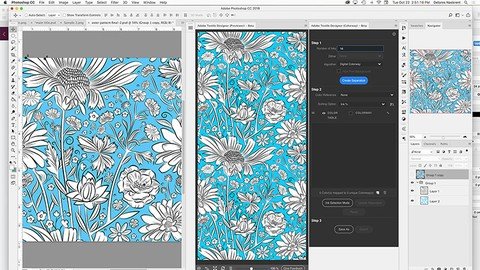 Line Art Pattern Design Using Illustrator, Photoshop & Atd