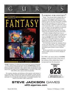 GURPS 4th edition. Fantasy