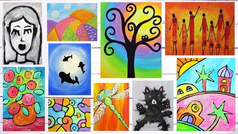 Art For Beginners Learn To Paint 10 Acrylic Paintings - Udemy