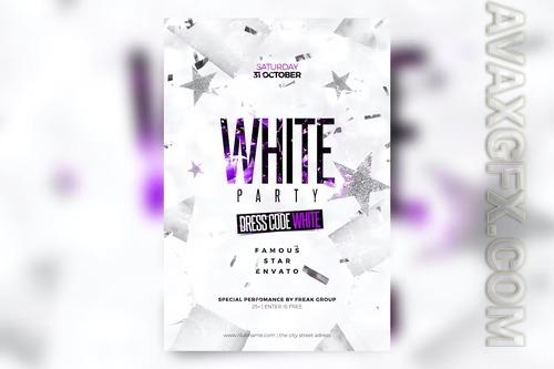 White Party Flyer 3MUU5KX