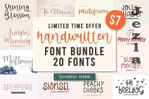 20 Handwritten Font Bundle - 2399893