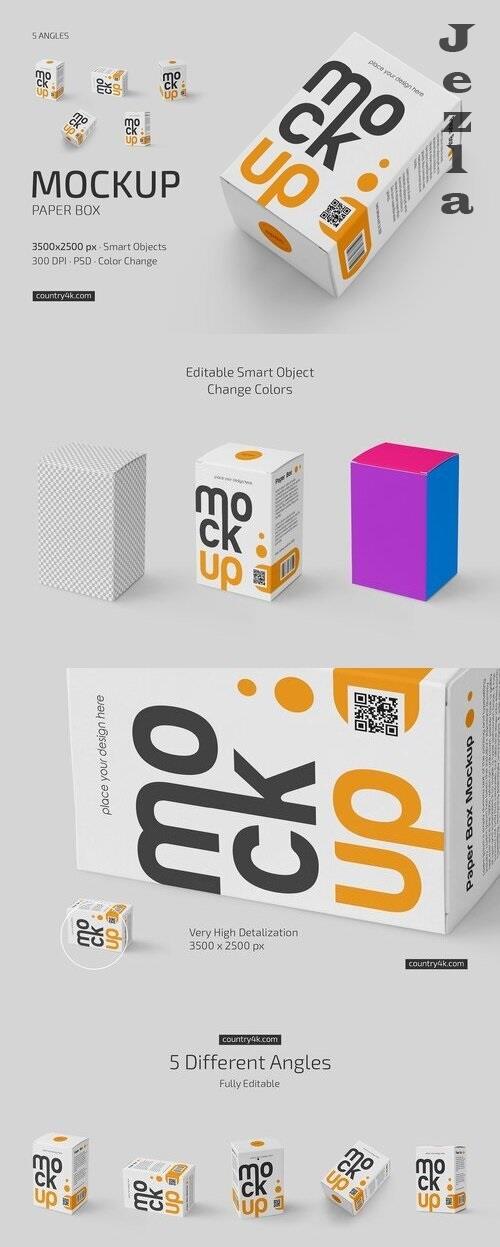 Paper Box Mockup Set - 12640630