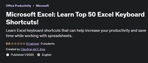 Microsoft Excel Learn Top 50 Excel Keyboard Shortcuts!