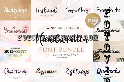 20 Font Bundle Collection Fourtype