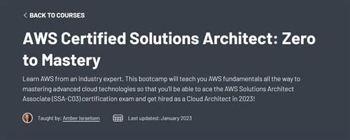 AWS Certified Solutions Architect Zero to Mastery