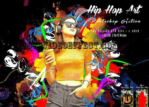 Hip Hop Art Photoshop Action - 12642620