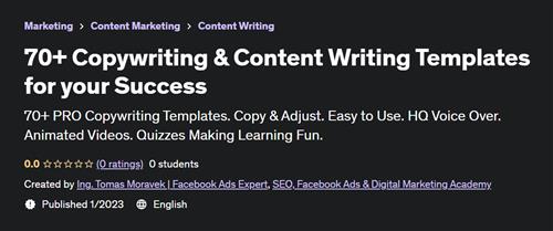 70+ Copywriting & Content Writing Templates for your Success