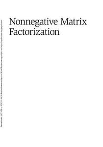 Nonnegative Matrix Factorization