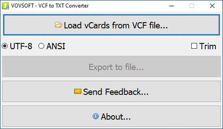 VovSoft VCF to TXT Converter 2.6 Multilingual + Portable