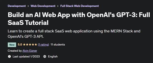 Build an AI Web App with OpenAI's GPT-3 Full SaaS Tutorial