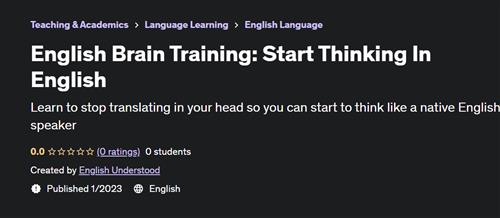 English Brain Training Start Thinking In English