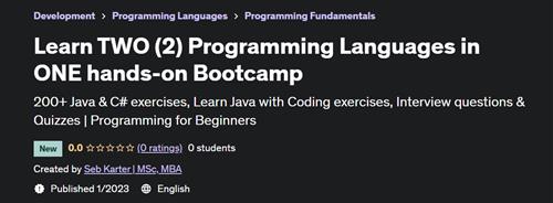Learn TWO (2) Programming Languages in ONE hands-on Bootcamp