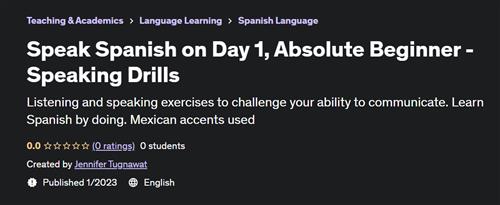 Speak Spanish on Day 1, Absolute Beginner - Speaking Drills