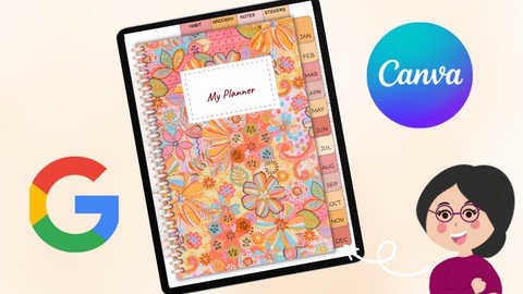 Design A Digital Planner For Free Using Canva & Google Slide