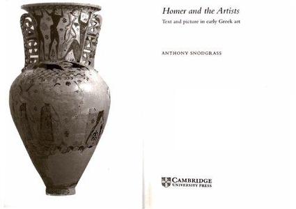 Homer and the Artists Text and Picture in Early Greek Art