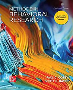 Methods in Behavioral Research, 14th Edition