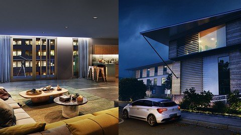3Ds Max + Vray - Interior & Exterior Night Renders
