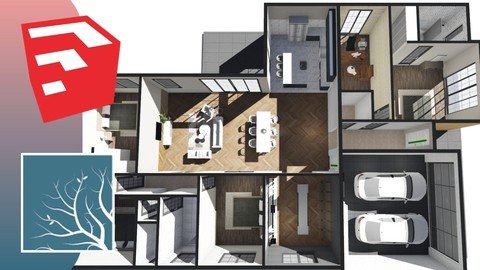 3D Architectural Floor Plan Rendering With Sketchup Lumion