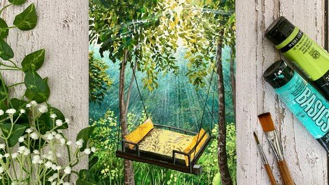 Swing Bed In Bali - Acrylic Painting For Beginners