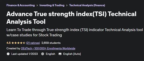 Advance True strength index (TSI) Technical Analysis Tool