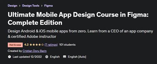 Ultimate Mobile App Design Course in Figma Complete Edition