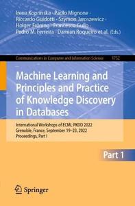 Machine Learning and Principles and Practice of Knowledge Discovery in Databases Part I