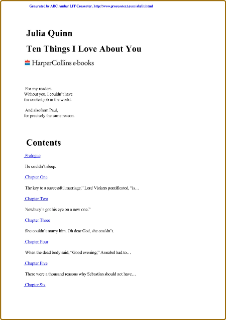 Ten Things I Love About You