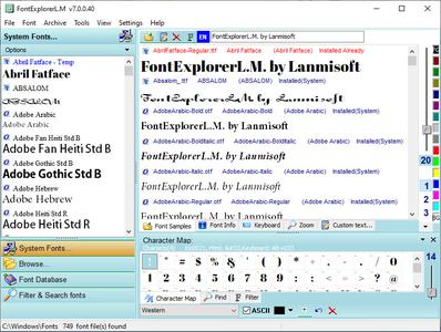 Lanmisoft FontExplorerL.M 7.0.0.40 Multilingual + Portable