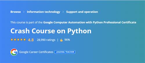 Coursera - Crash Course on Python