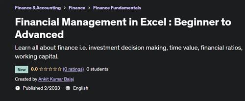 Financial Management in Excel - Beginner to Advanced
