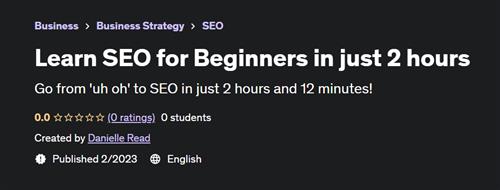 Learn SEO for Beginners in just 2 hours