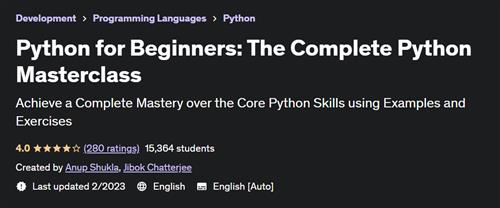 Python for Beginners The Complete Python Masterclass