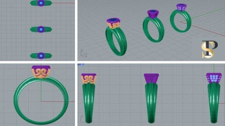 Designing 3 Different Solitaire Engagement Rings Via Matrix