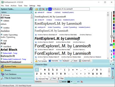 Lamnisoft FontExplorerL.M 7.0.0.41 Multilingual + Portable