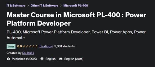 Master Course in Microsoft PL-400 – Power Platform Developer