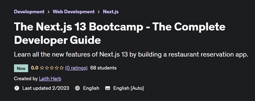 The Next.js 13 Bootcamp - The Complete Developer Guide