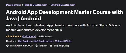 Android App Development Master Course with Java - Android