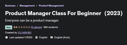 Product Manager Class For Beginner 2023