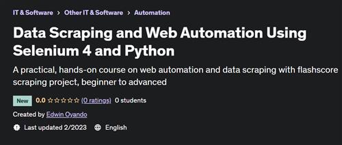 Selenium 4 With Python for Web Automation and Data Scraping