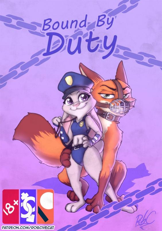 Robcivecat - Bound by Duty (Zootopia) Porn Comic