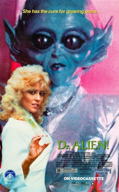 Dr. Alien / Доктор с чужой планеты (David DeCoteau, Beyond Infinity, Empire Pictures, Phantom Productions) [1989 г., Comedy, Sci-Fi, Erotic, DVDRip]