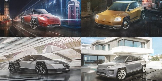Дизайнери представили популярні автомобілі у стилістиці Tesla Cybertruck