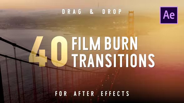 VideoHive - Film Burn Transitions 40580064