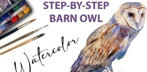Brush Up Your Skills A Step-by-Step Guide to Painting a Barn Owl in Watercolor Using Fun Techniques