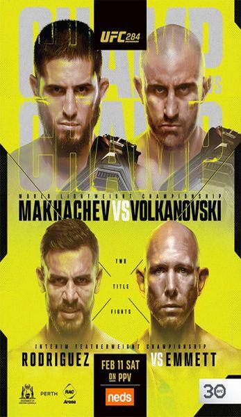 UFC 284: Махачев vs. Волкановски / Основной Кард / UFC 284: Makhachev vs. Volkanovski / Main Card (2023) HDTV