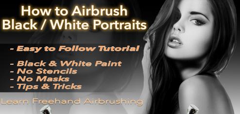 How To Airbrush Black - White Portraits