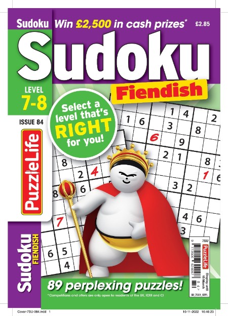 PuzzleLife Sudoku Fiendish – 01 February 2023