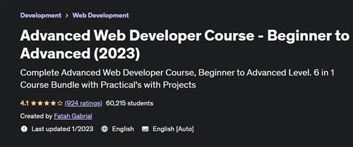 Advanced Web Developer Course - Beginner to Advanced (2023)