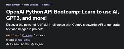 OpenAI Python API Bootcamp - Learn to use AI, GPT3, and more!